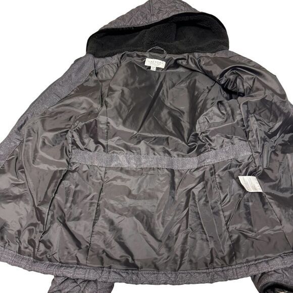 Quilted Jacket With Hood Faux Sherpa Lined Coat - Picture 11 of 12